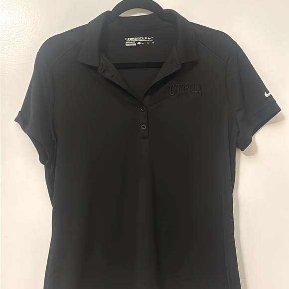 Nike Golf Womens Black Polo Shirt XL Dri-FIT embroidered Coppola Winery EUC - Picture 1 of 4